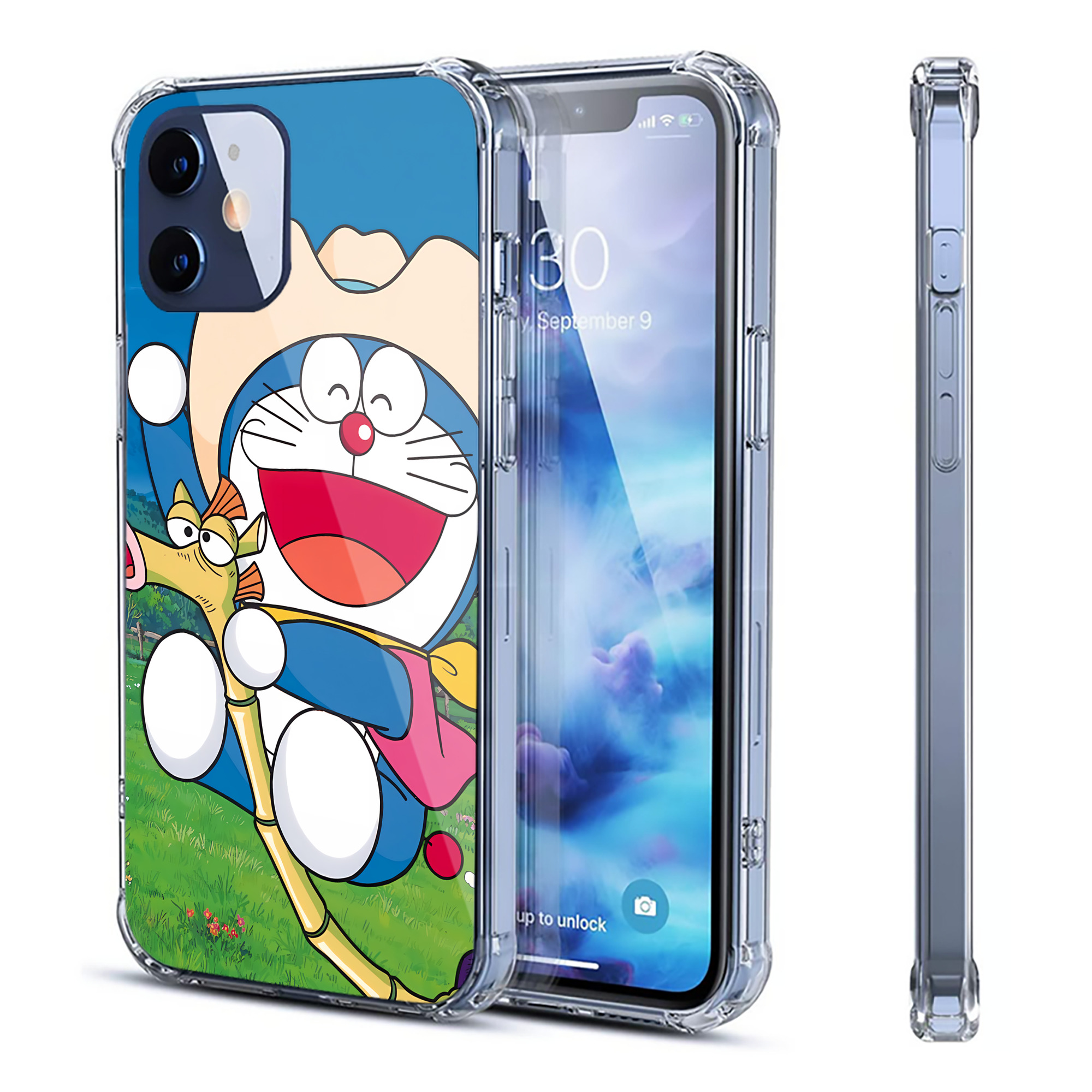 （画像用） ドラえもん Doraemon 【iPhone 12シリーズ対応】透明スマホケース（クリアソフトケース）